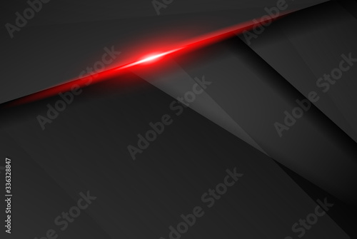 Abstract black technology concept design. Vector template background , abstract metallic red black frame layout design tech innovation concept background