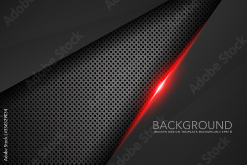 Abstract black technology concept design. Vector template background , abstract metallic red black frame layout design tech innovation concept background