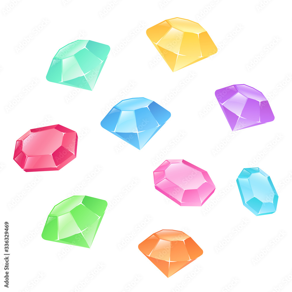 丸く散らばった宝石イラスト 丸く散らばった宝石イラスト