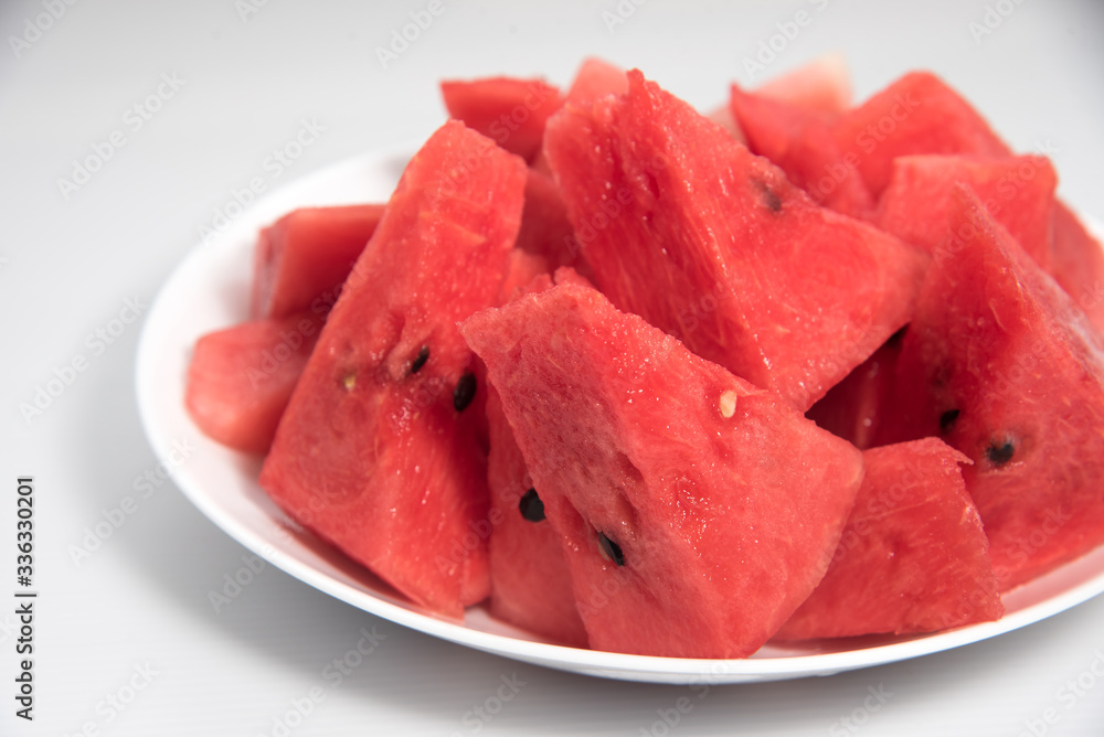 watermelon on plate watermelon on plate