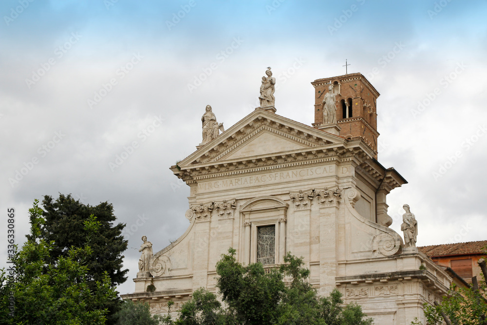 Santa Maria Nova (Santa Francesca Romana) situated next to the Roman Forum in Rome, Italy