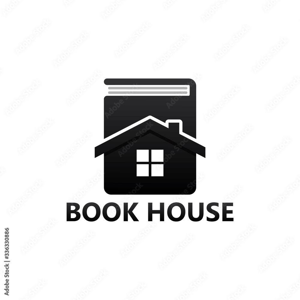 Book House Logo Template Design