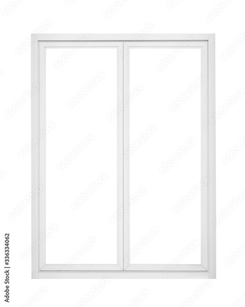 Real modern house window frame isolated on white background Real modern house window frame isolated on white background