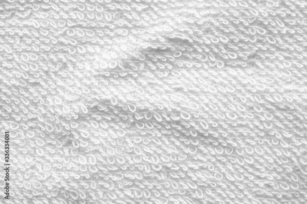 Obraz premium Closeup white cotton towel texture abstract background