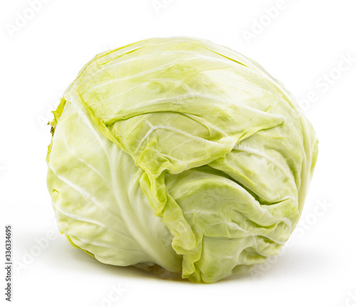 fresh cabbage isolated on white background © areallart