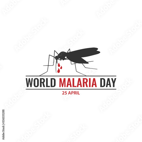 World malaria day background vector