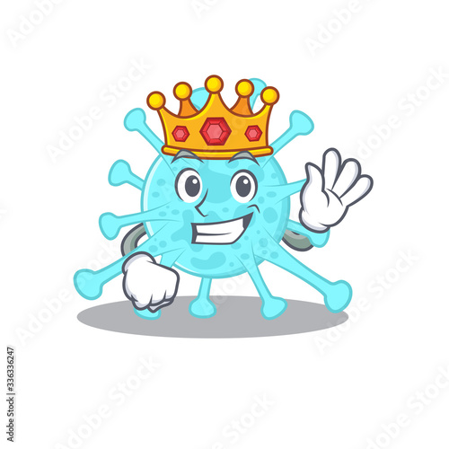 A Wise King of cegacovirus mascot design style © kongvector