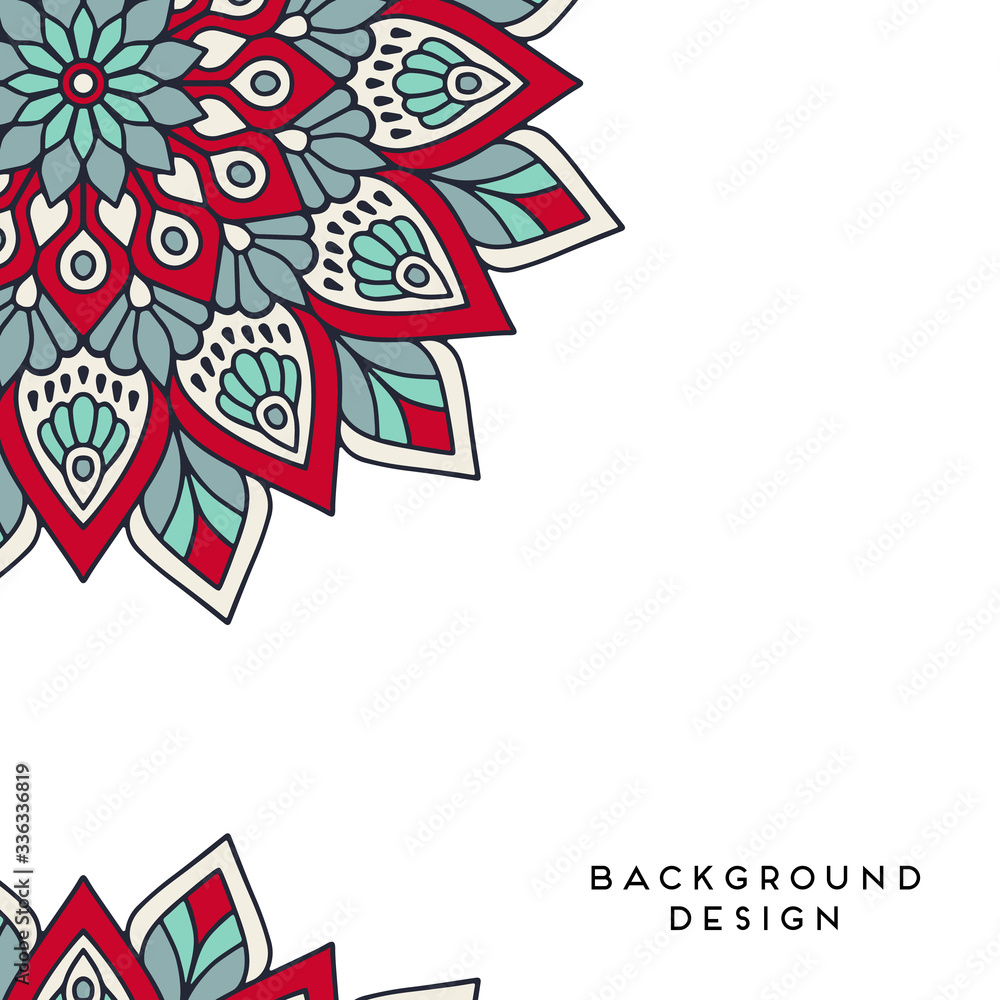 Fototapeta premium Vector background with ornaments. Vector mandala