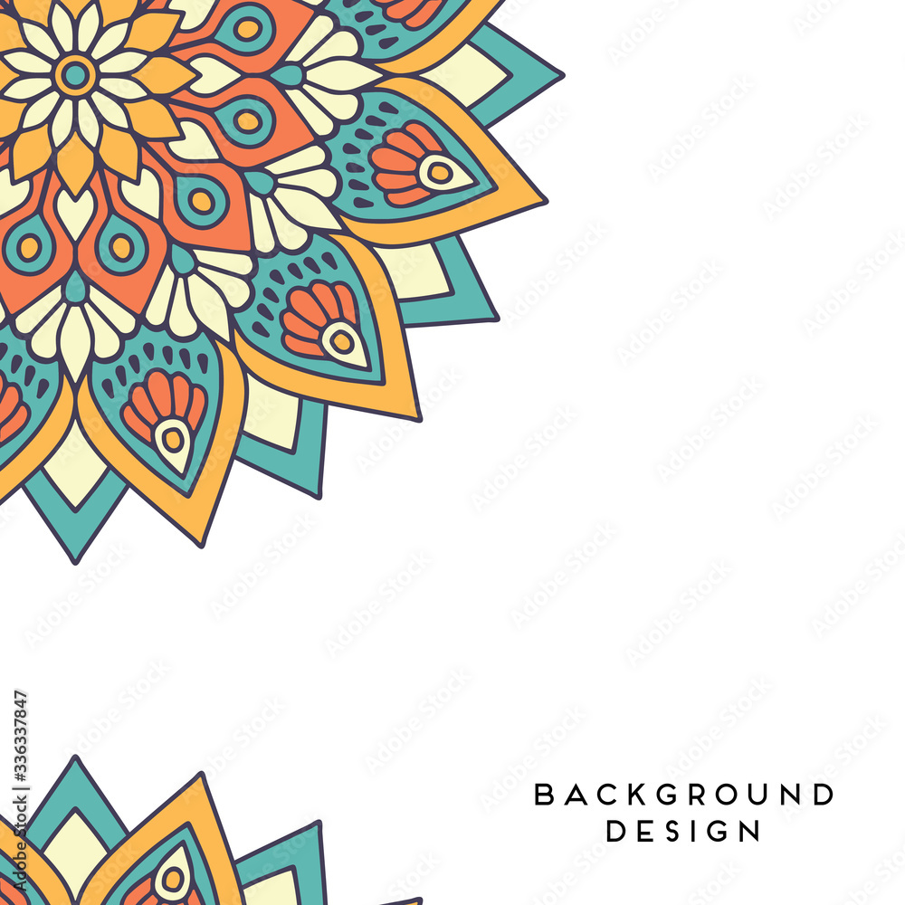 Obraz premium Vector background with ornaments. Vector mandala