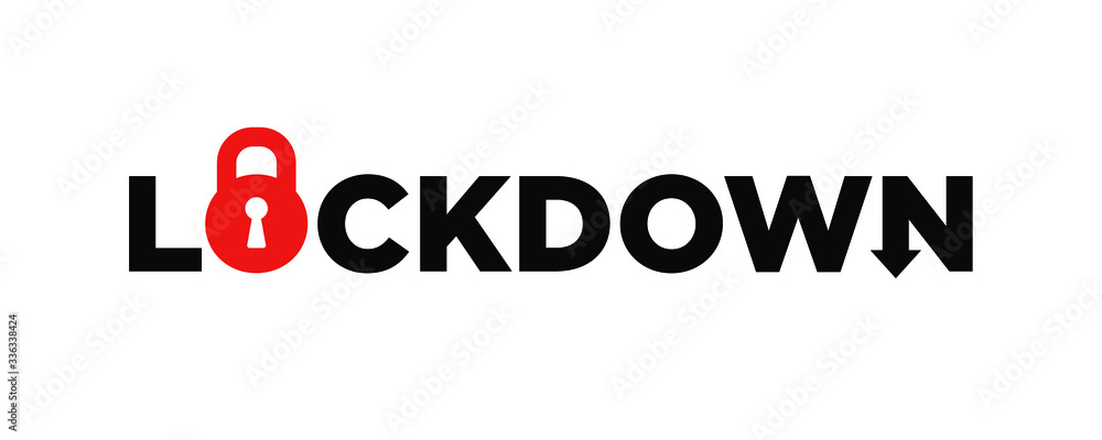 Coronavirus lockdown banner. Concept Covid-19 quarantine lock sign. Vector illustration. Coronavirus lockdown banner. Concept Covid-19 quarantine lock sign. Vector illustration.