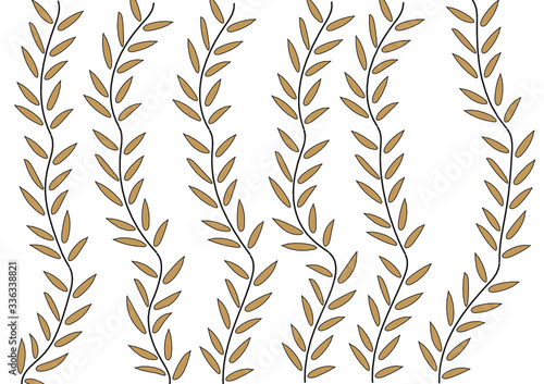 seamless pattern brush with bamboo