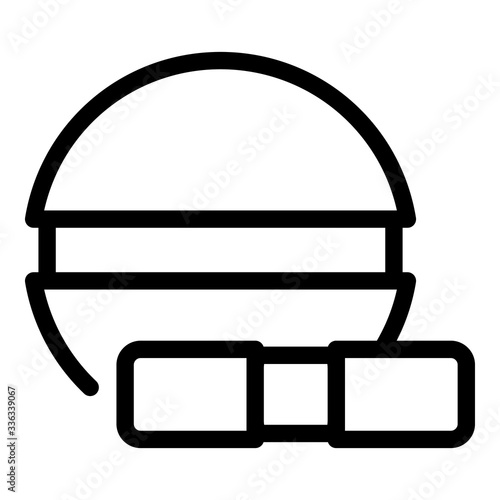 Painkiller pill icon. Outline painkiller pill vector icon for web design isolated on white background