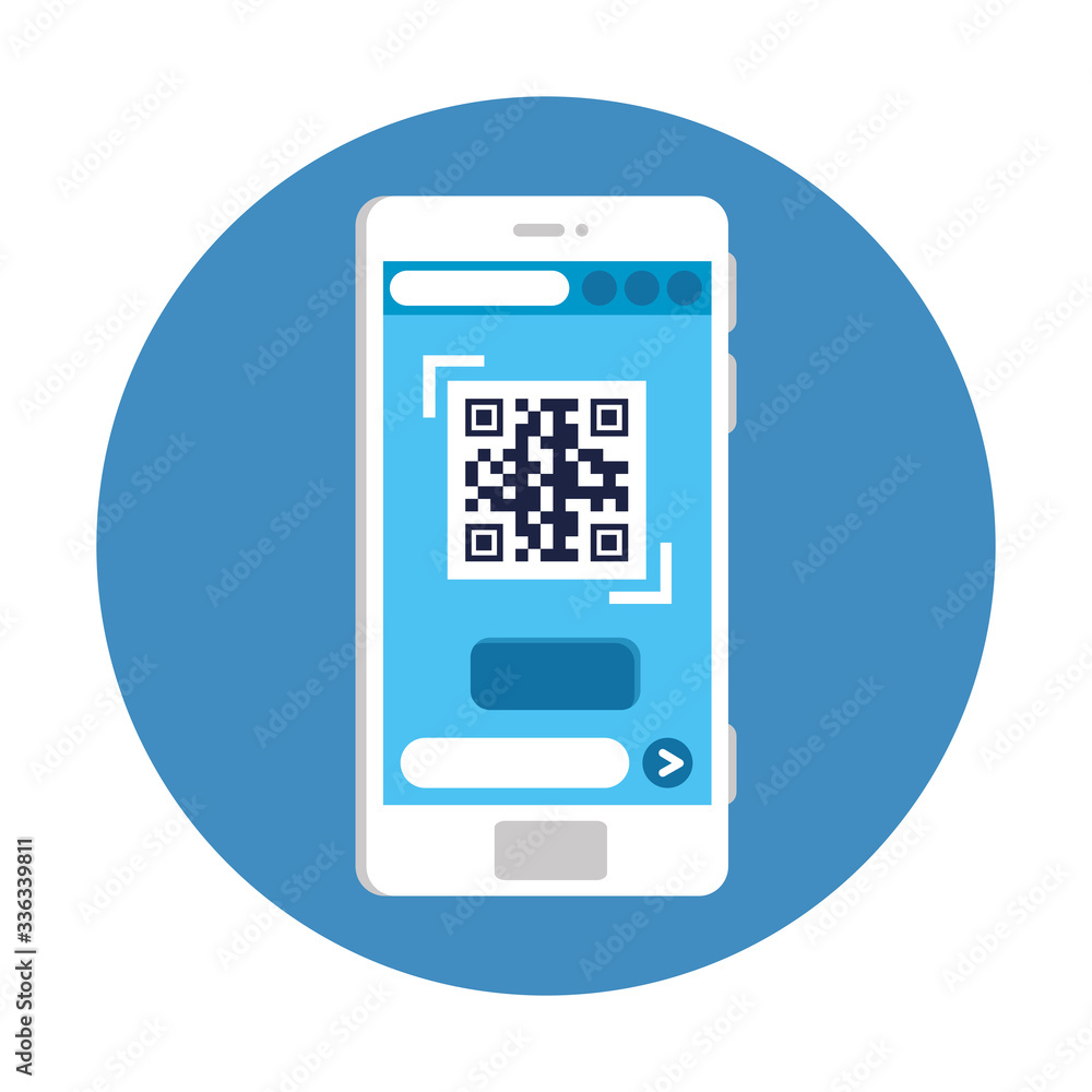 qr code inside smartphone design of technology scan information business price communication barcode digital and data theme Vector illustration qr code inside smartphone design of technology scan information business price communication barcode digital and data theme Vector illustration