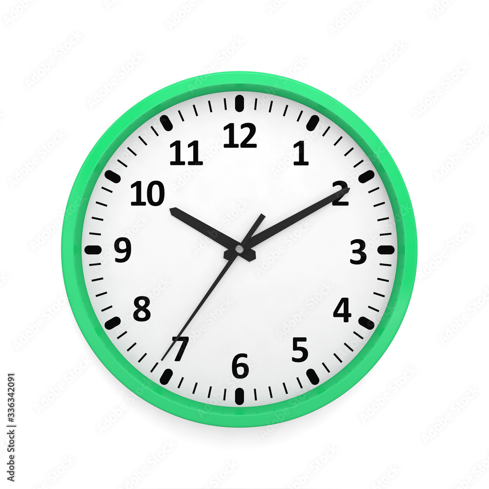 wall clock o'clock time hours minutes seconds 3D wall clock o'clock time hours minutes seconds 3D