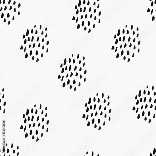 Black and White Abstract Seamless Pattern