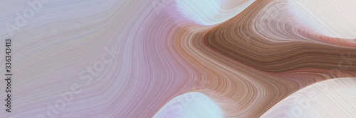 abstract colorful horizontal header with ash gray, pastel purple and pastel brown colors. fluid curved flowing waves and curves