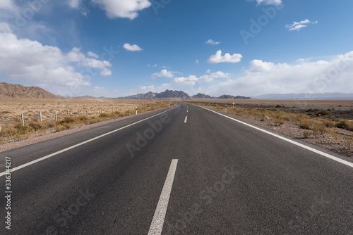Gobi desert road on vast dry wilderness © Bob