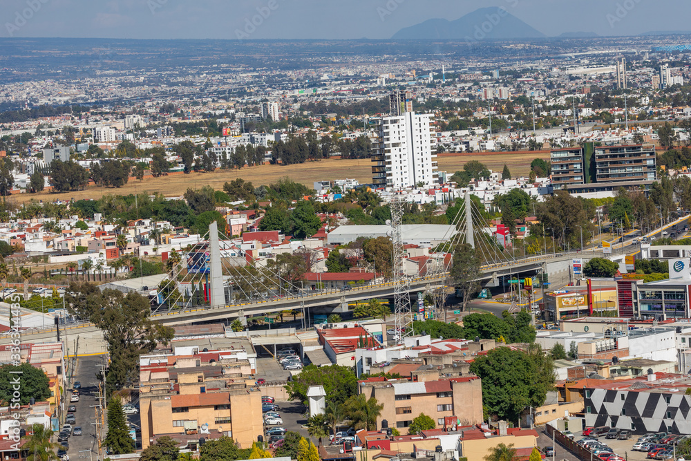 View of downtown of Cholula near Puebla, Mexico. Latin America.