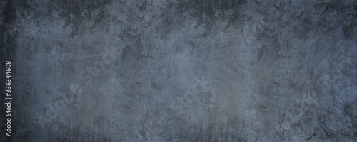 Horizontal black cement with gray wall and dark grunge concrete wallpaper background.