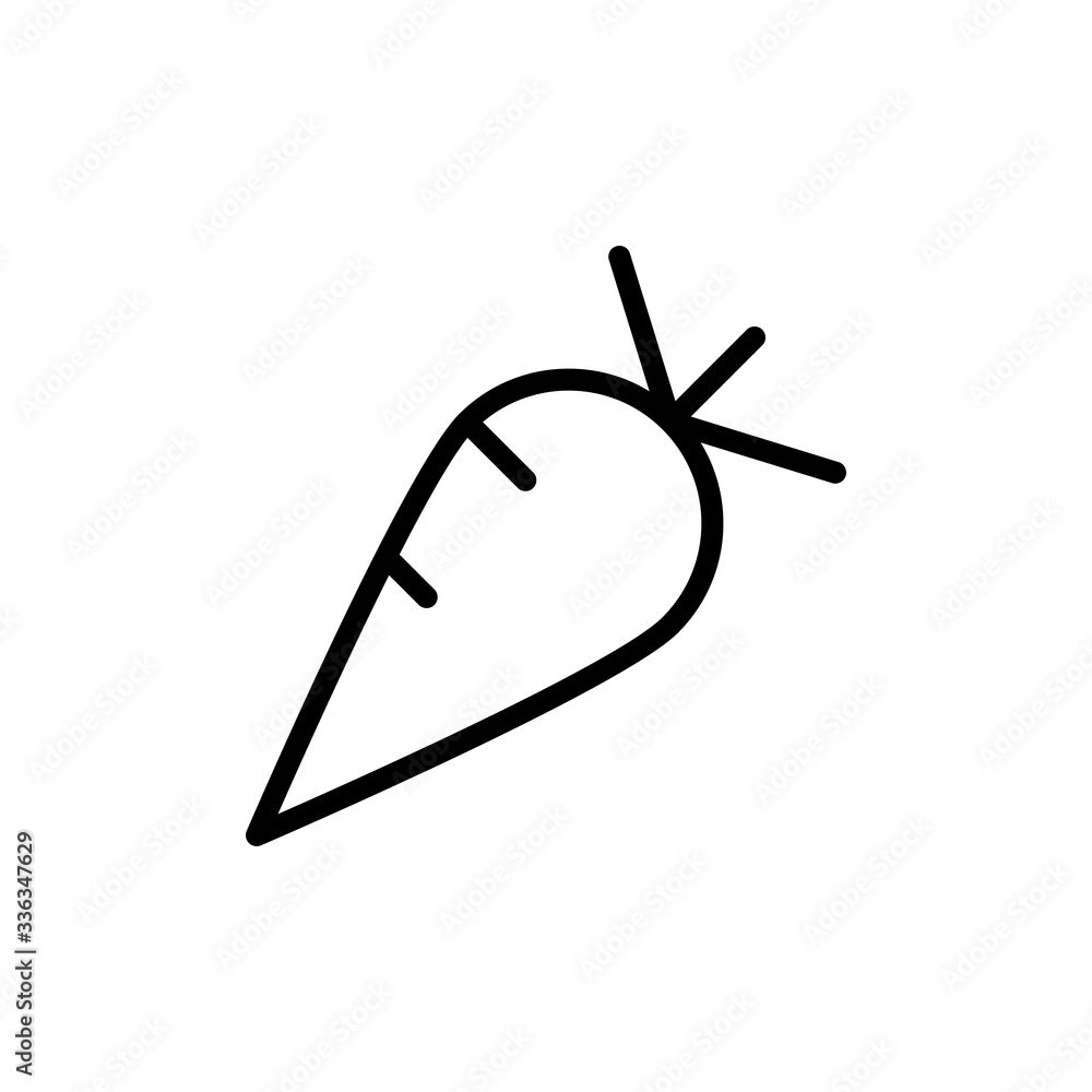 Carrot vegetable icon. Simple line vector elements of religious holiday for ui and ux, website or mobile application Carrot vegetable icon. Simple line vector elements of religious holiday for ui and ux, website or mobile application