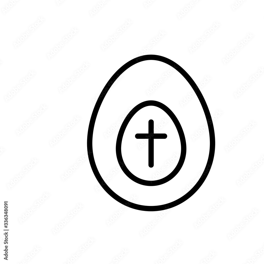 Egg Easter icon. Simple line vector elements of religious holiday for ui and ux, website or mobile application Egg Easter icon. Simple line vector elements of religious holiday for ui and ux, website or mobile application