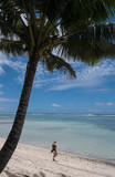 Palmtrees and beach Rarotonga. Cook Islands. Pacific.