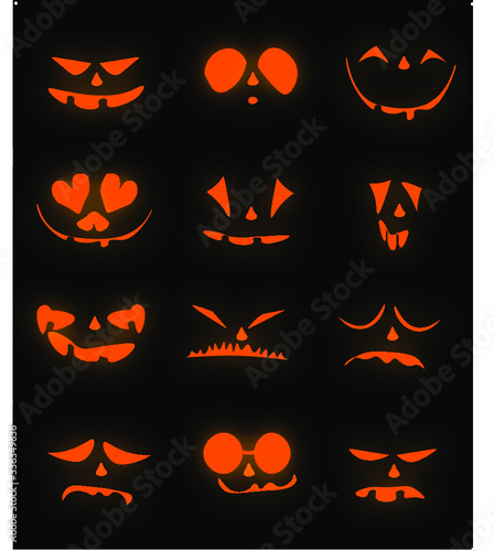 halloween pumpkin set