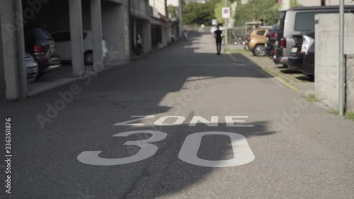 Speed limit zone 30 sign on road