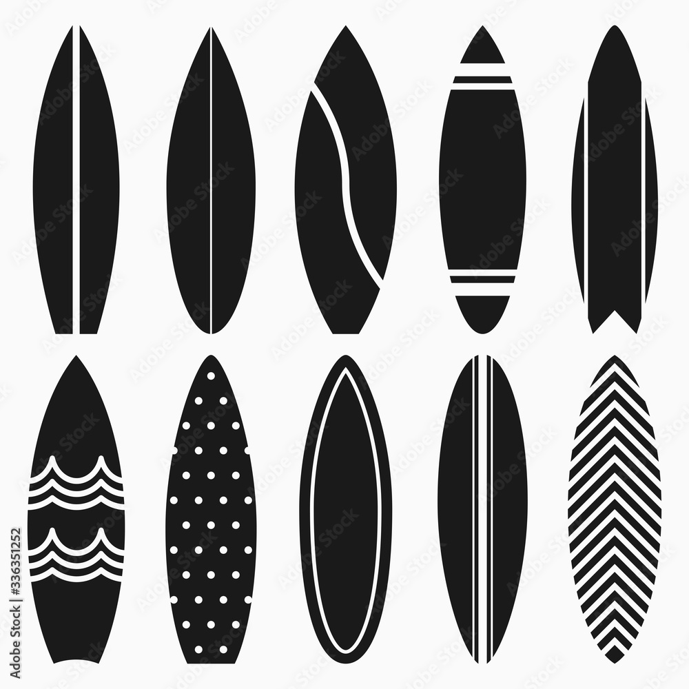 SURFBOARD VECTOR SET SURFBOARD VECTOR SET