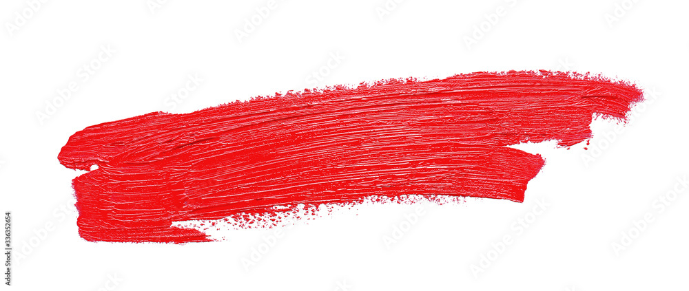 Sample of bright lipstick on white background Sample of bright lipstick on white background