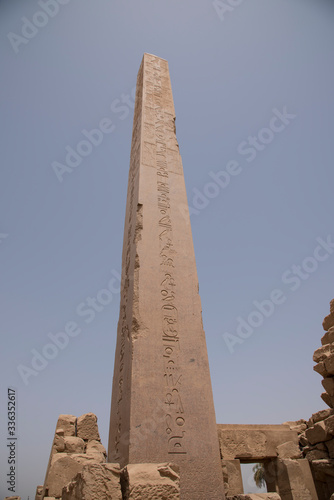 Karnak Temple, located on the eastern bank of the Nile River, opposite Luxor, the area of ​​ancient Thebes, which housed the most important religious complex in Ancient Egypt, Africa. photo