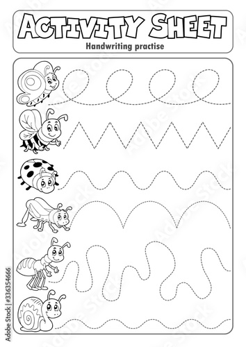 Activity sheet handwriting practise 6