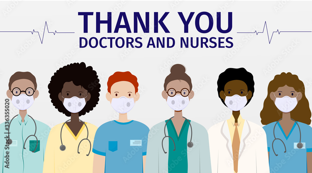 Words of thanks to medical staff of different nationalities