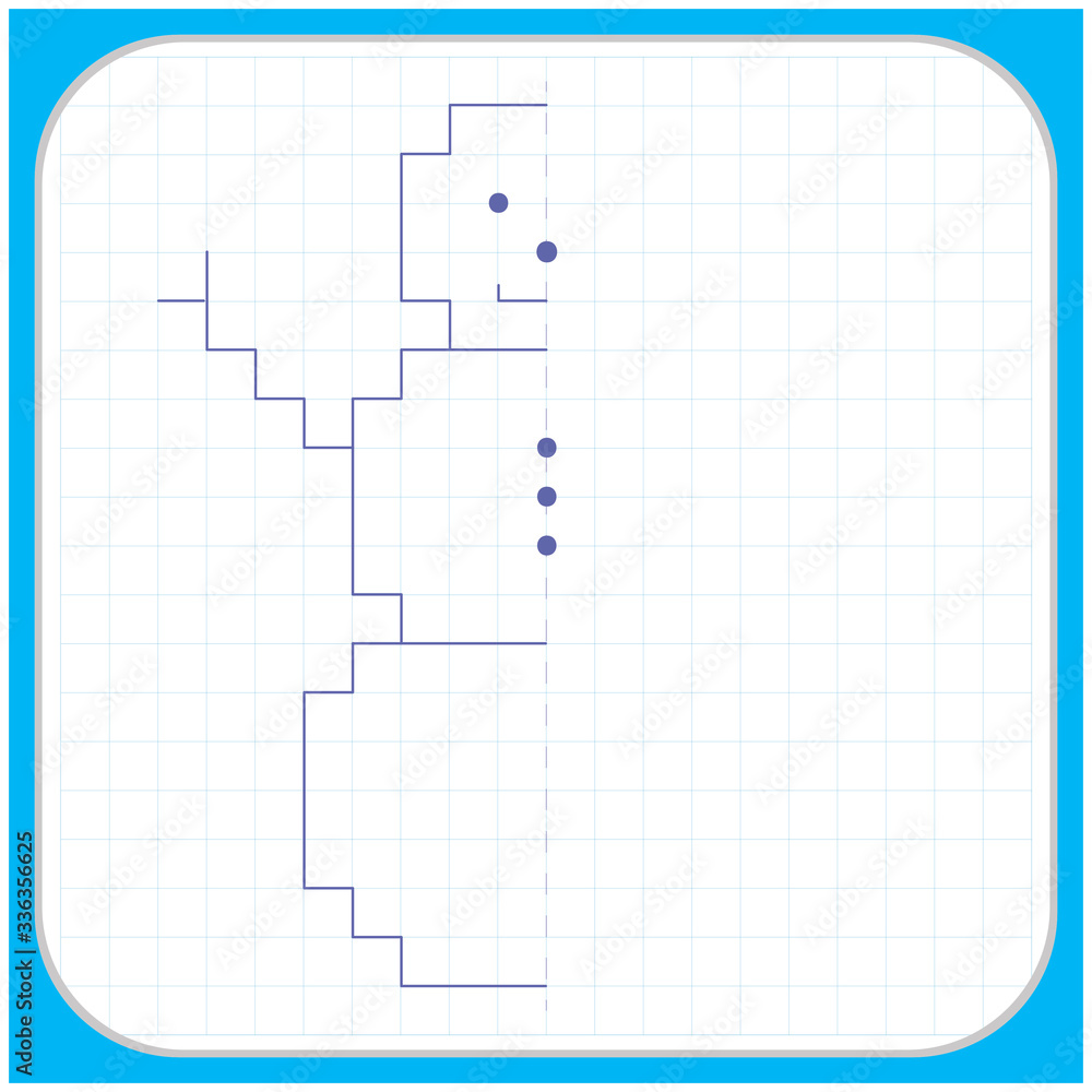 Draw a reflection of the picture. Worksheet for kids Draw a reflection of the picture. Worksheet for kids