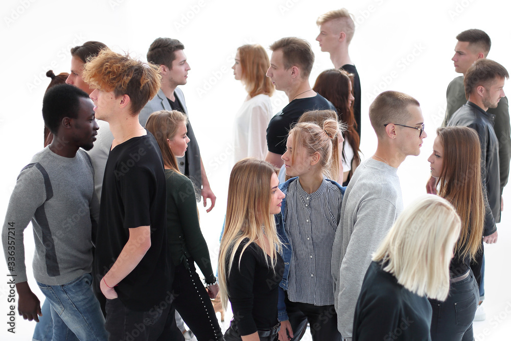 groups of young people moving in different directions groups of young people moving in different directions