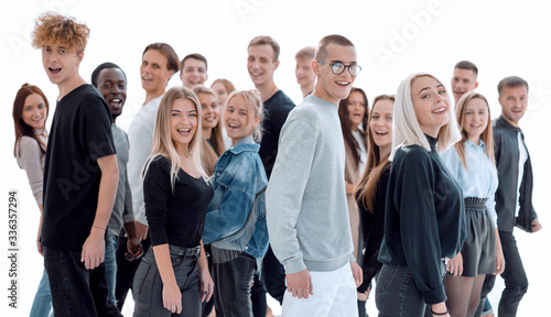 group of different young people in casual clothes.