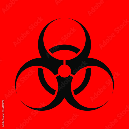 biological contamination on red background vector