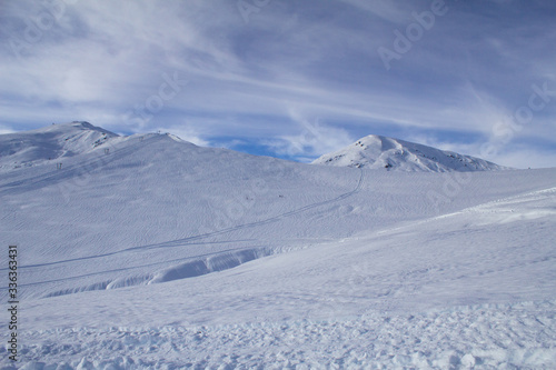 ski mountaineering on the slopes of Pian Munè in Val Varaita