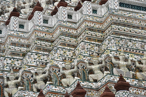 Wat Arun Close-up Detail, Bangkok, Thailand 2
