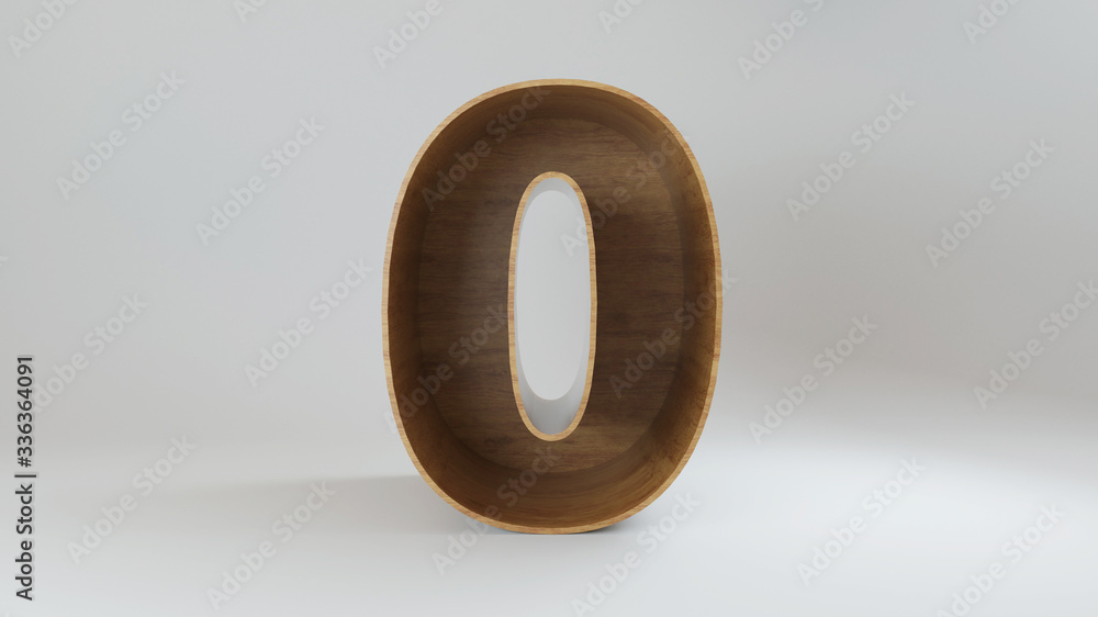 3d rendered wooden number isolated on white background 3d rendered wooden number isolated on white background