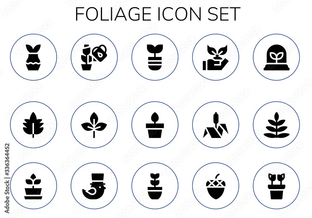 foliage icon set
