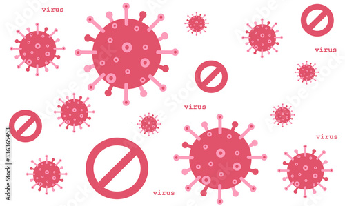 virus and protection, symbol