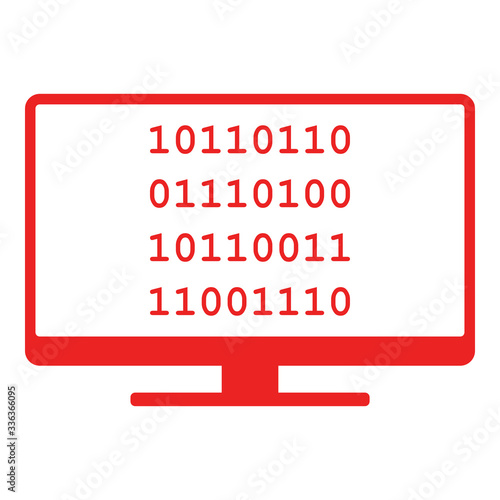 Binärcode und Monitor