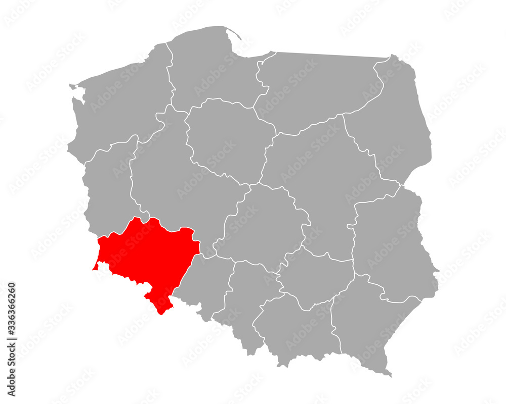 Karte von Dolnoslaskie in Polen
