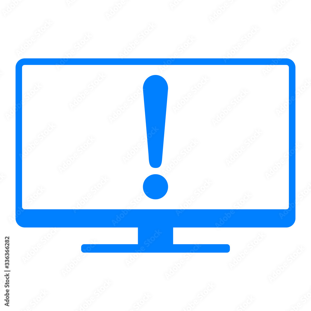 Ausrufezeichen und Monitor Ausrufezeichen und Monitor