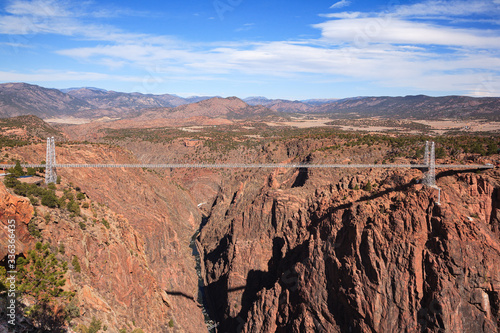 The Royal Gorge Suspension Bridge spans the Royal Gorge in Southern Colorado