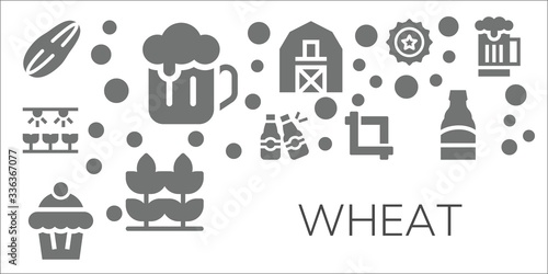 wheat icon set