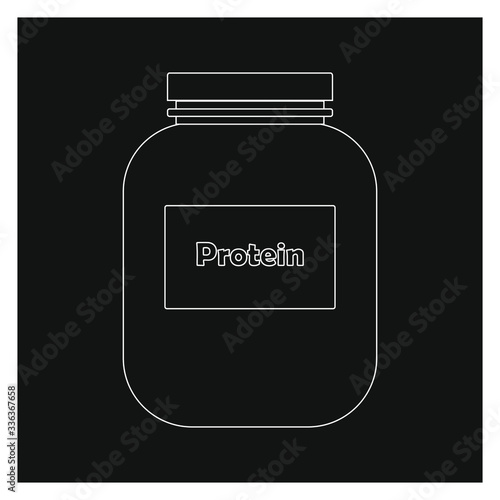 protein canister on white background vector