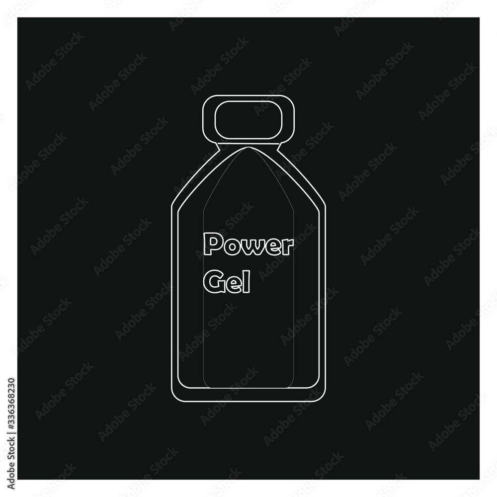 sport energy gel on white background vector sport energy gel on white background vector
