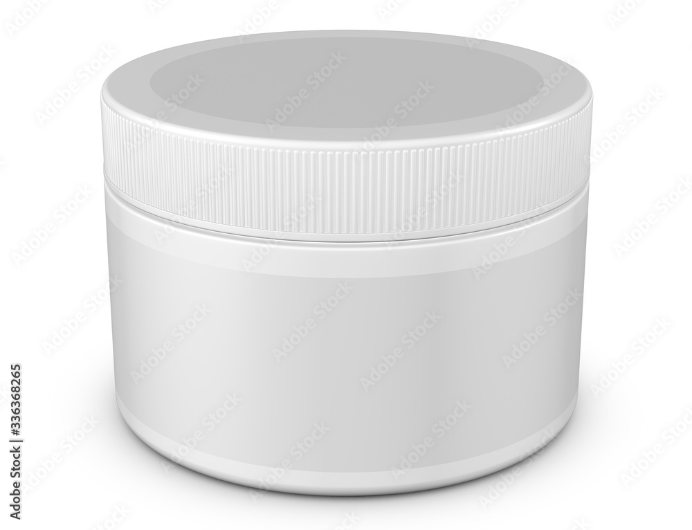 Realistic 3D Jar Mock Up Template on White Background.3D Rendering,3D Illustration.Copy Space Realistic 3D Jar Mock Up Template on White Background.3D Rendering,3D Illustration.Copy Space